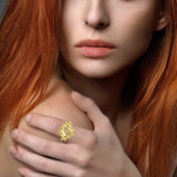 Marine Harmony Solid Yellow Gold Whale Sharks Puzzle Ring by Peter Stone GRI2471 - Jewelry