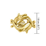 Marine Harmony Solid Yellow Gold Whale Sharks Puzzle Ring by Peter Stone GRI2471 - Jewelry