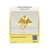 Single Manta Ray Solid Gold Ring GRI2500