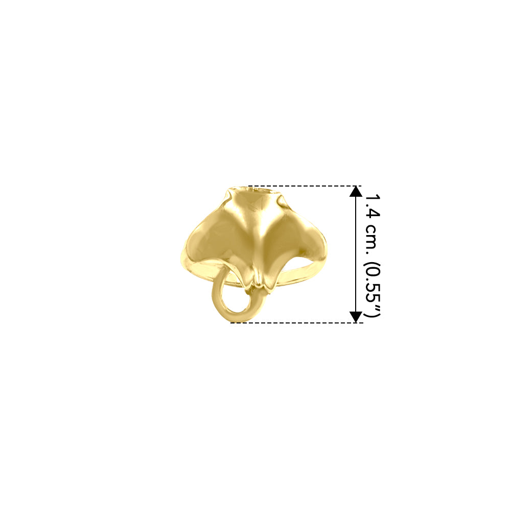 Single Manta Ray Solid Gold Ring GRI2500