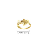 Small Whale Shark Solid Gold Ring GRI2501