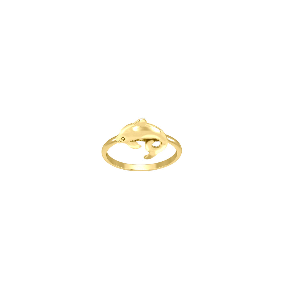 Dolphin Solid Gold Ring GRI2502