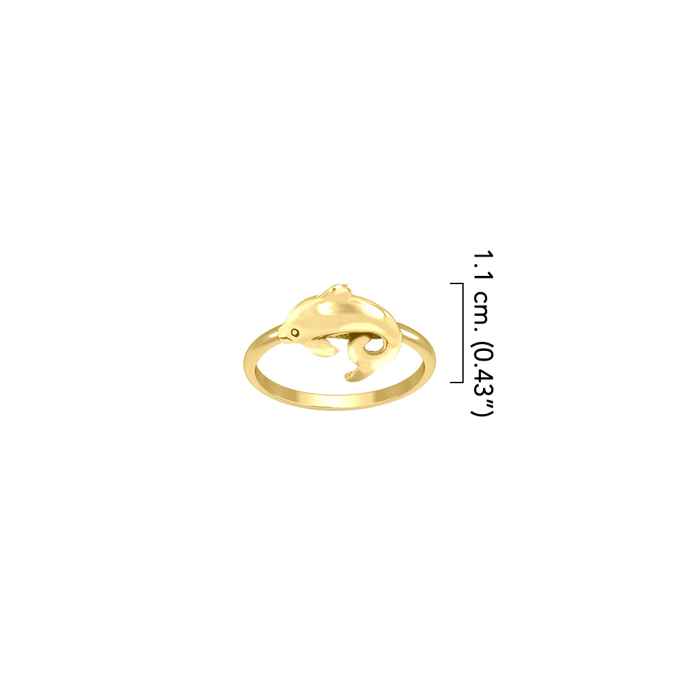 Dolphin Solid Gold Ring GRI2502