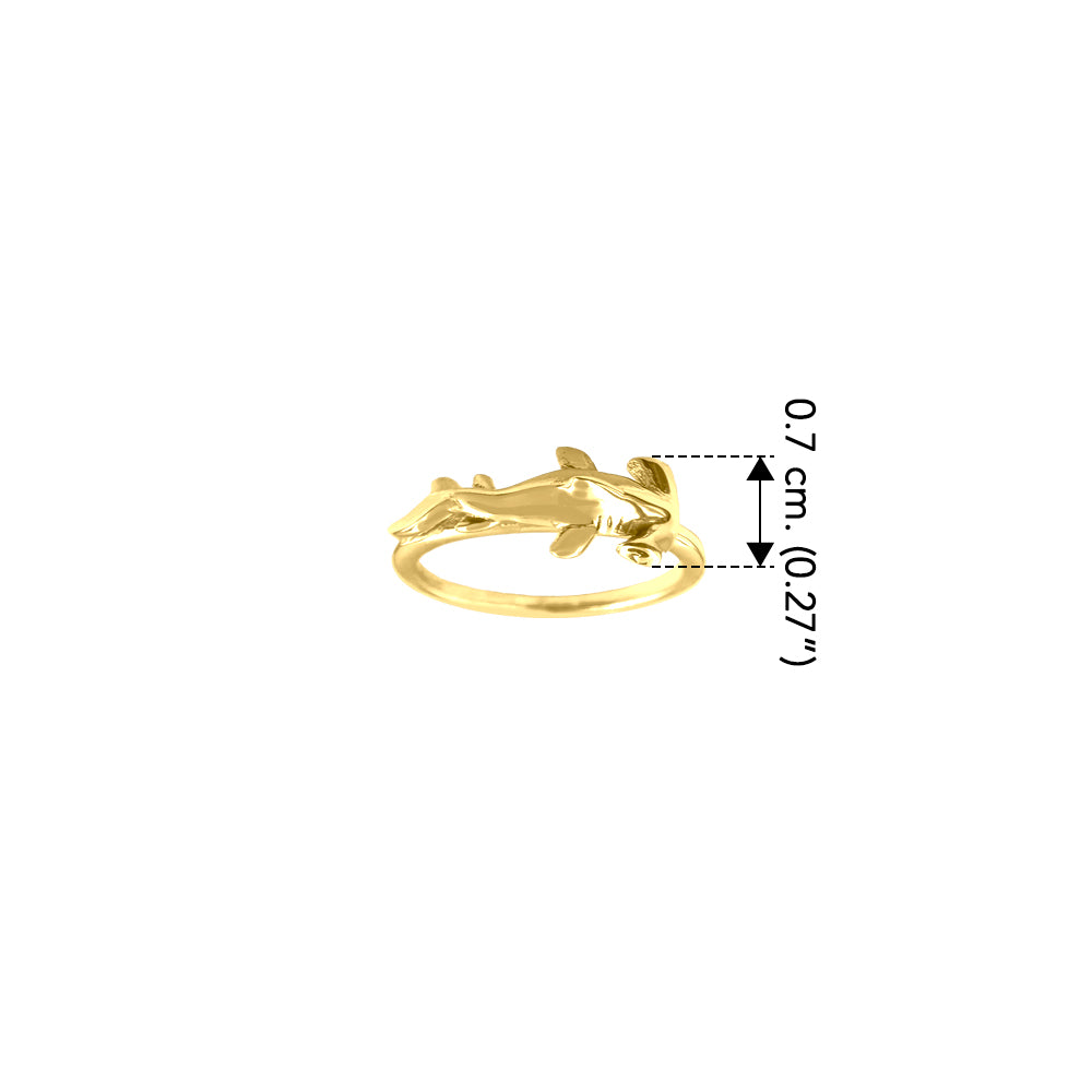 Hammerhead Shark Solid Gold Ring GRI2503