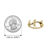 Triple Whale Tails Solid Gold Ring GRI2530