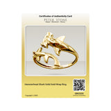 Hammerhead Shark Solid Gold Wrap Ring GRI2555