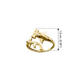 Hammerhead Shark Solid Gold Wrap Ring GRI2555