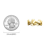 Manta Ray Solid Gold Band Ring GRI2557