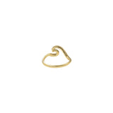 Wave with Octopus Tentacles Solid Gold Ring GRI2575