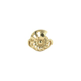 DiveSilver Nautilus and Wave Solid Gold Ring GRI2576