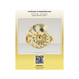 DiveSilver Nautilus and Wave Solid Gold Ring GRI2576