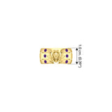 Strong and Beautiful Scottish Thistle Solid Yellow Gold Ring with GRI356
