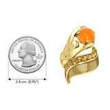 Graceful and free Dali-inspired Solid Yellow Gold Ring gemstones GRI580