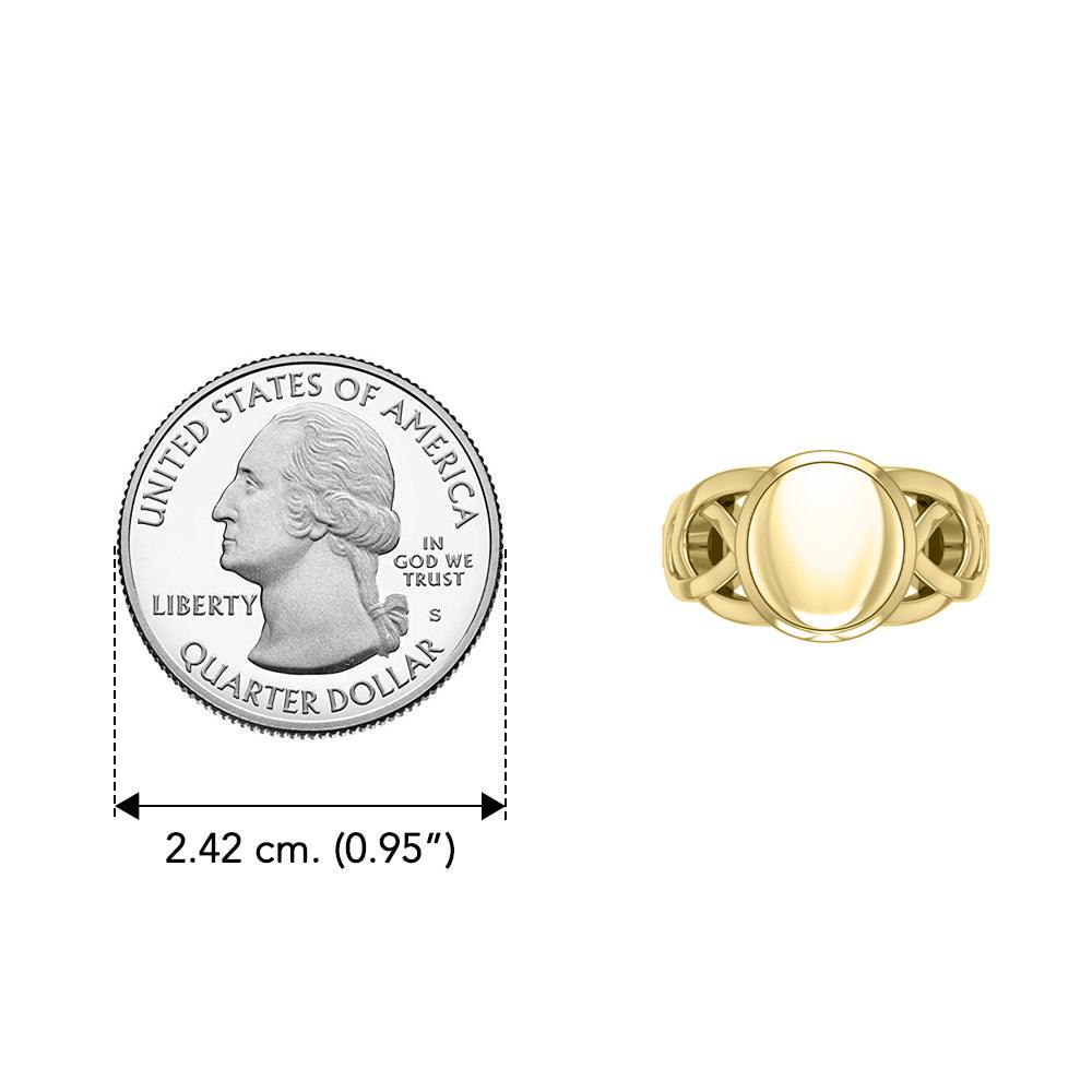 Danu Solid Gold Celtic Knotwork Ring GRI601 - Jewelry