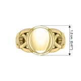 Danu Solid Gold Celtic Knotwork Ring GRI601 - Jewelry