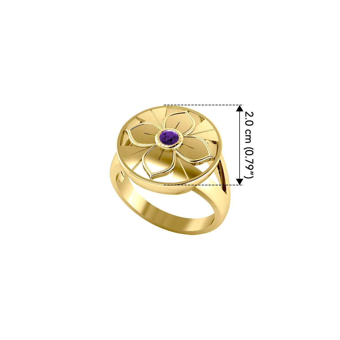Symbol Of Femininity Solid Yellow Gold Ring by Sibylle Grummes GRI623