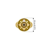 Be a Star Solid Yellow Gold Ring with Gemstone by Sibylle Grummes Unruh GRI625