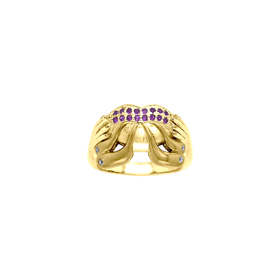 Excellent work of a creative mind Dali-inspired Solid Yellow Gold Ring GRI764