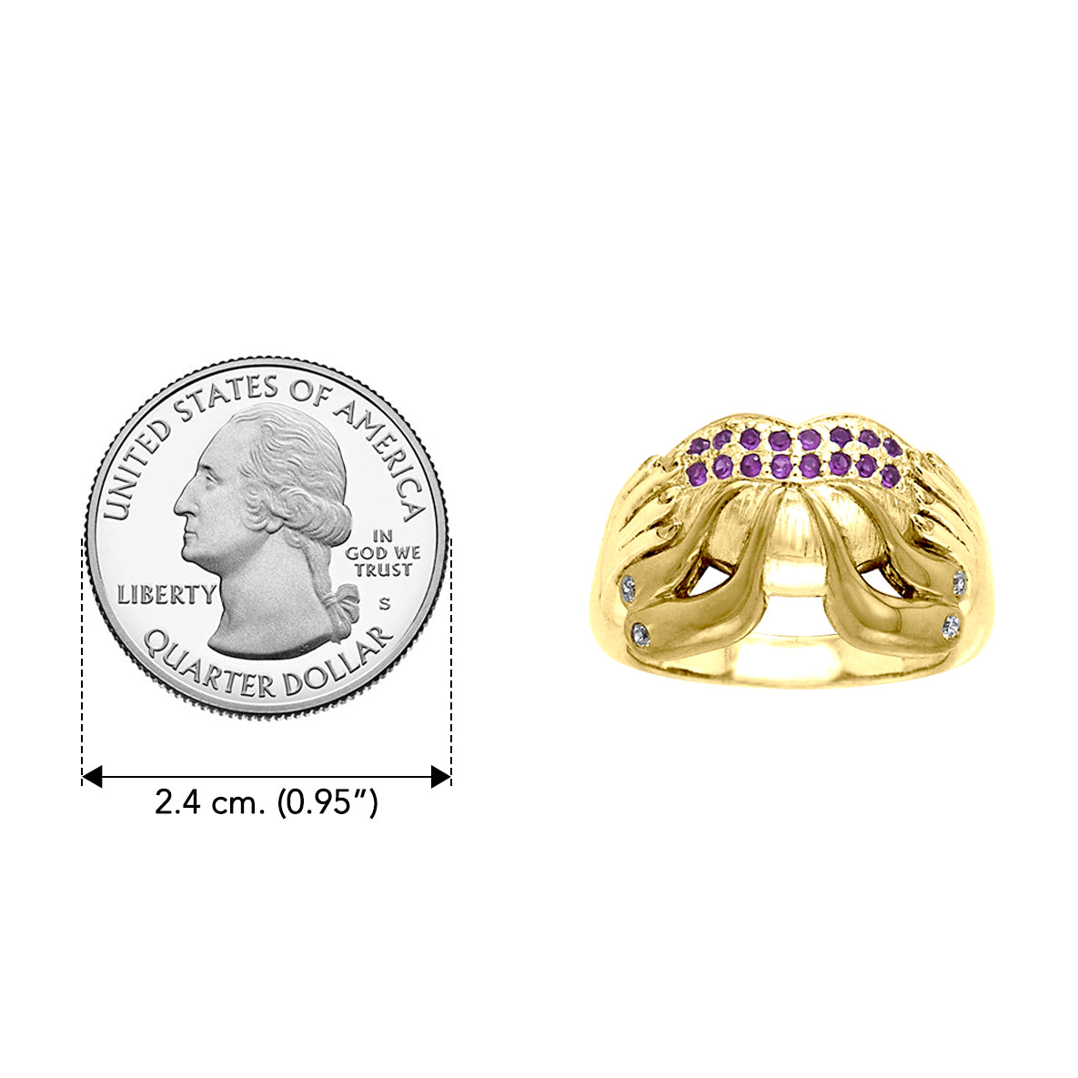 Excellent work of a creative mind Dali-inspired Solid Yellow Gold Ring GRI764