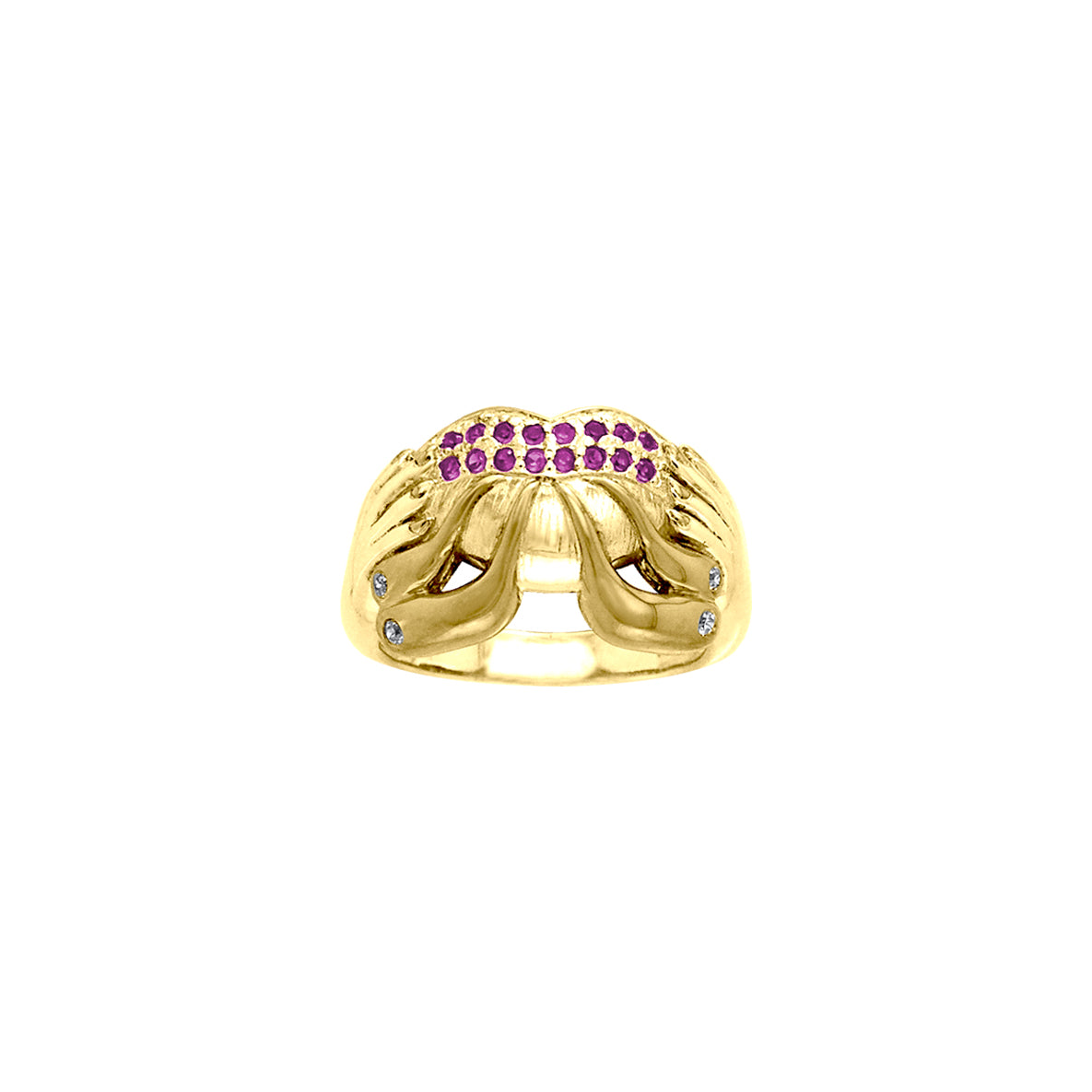 Excellent work of a creative mind Dali-inspired Solid Yellow Gold Ring GRI764