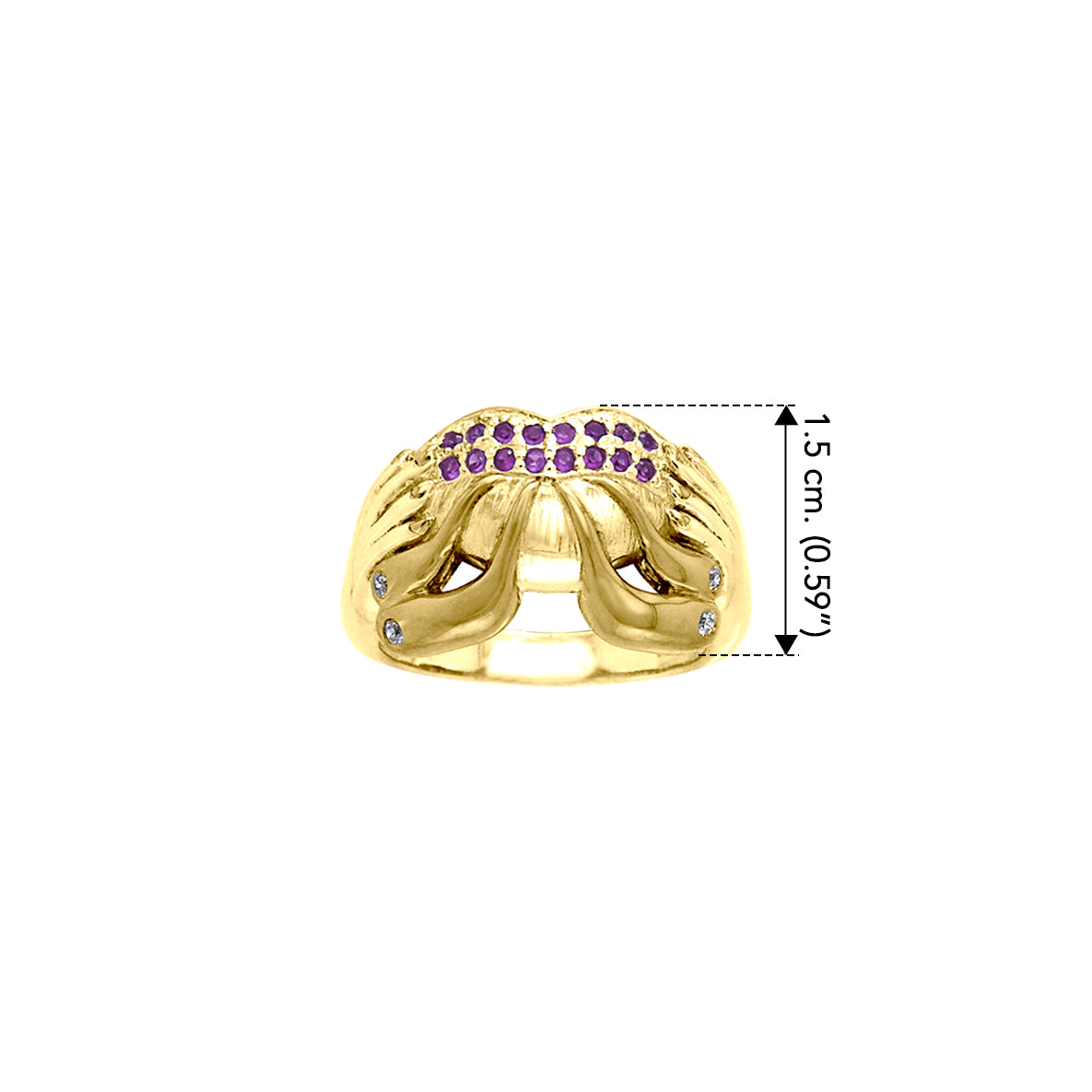 Excellent work of a creative mind Dali-inspired Solid Yellow Gold Ring GRI764