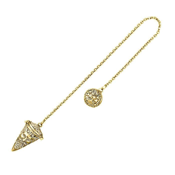 Green Man 14K Yellow Gold Pendulum GTM008 - Jewelry