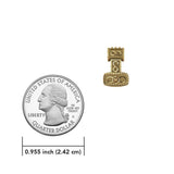 Celtic Thor's Hammer Solid Gold Slider Pendant GTP181 - Jewelry
