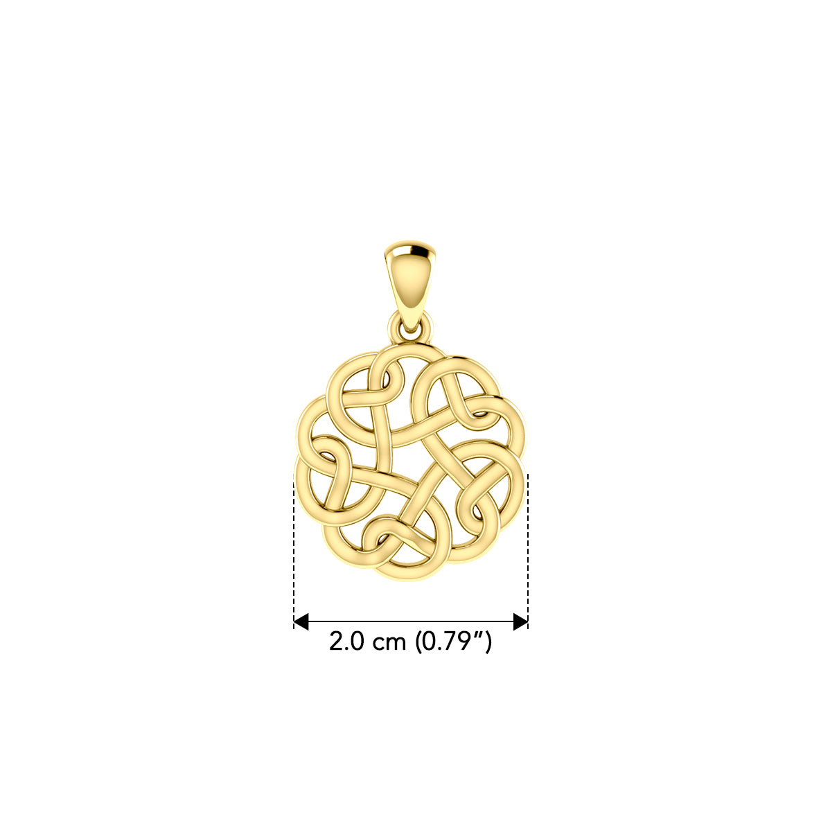 Celtic Knotwork Solid Gold Pendant GTP682