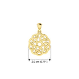 Celtic Knotwork Solid Gold Pendant GTP682