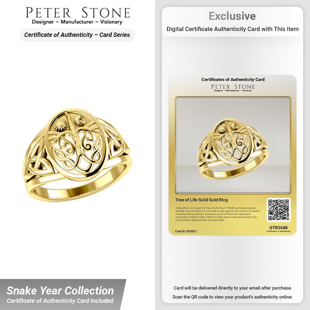 Tree of Life Solid Gold Ring GTR3688