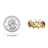 Whale Tail Solid Gold Ring GTR971