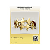 Whale Tail Solid Gold Ring GTR971