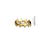 Whale Tail Solid Gold Ring GTR971