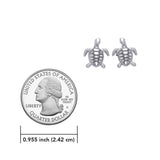 Silver Turtle Post Earrings JE206 - Jewelry