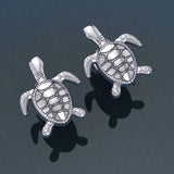 Silver Turtle Post Earrings JE206 - Jewelry