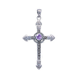 Celtic Cross Sterling Silver & Marcasite Pendant JP030