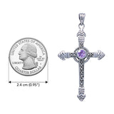 Celtic Cross Sterling Silver & Marcasite Pendant JP030