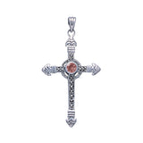Celtic Cross Sterling Silver & Marcasite Pendant JP030