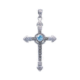 Celtic Cross Sterling Silver & Marcasite Pendant JP030