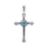 Celtic Cross Sterling Silver & Marcasite Pendant JP030