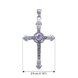 Celtic Cross Sterling Silver & Marcasite Pendant JP030