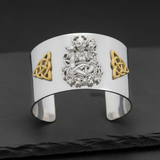 Cernunnos Silver and Gold Cuff Bracelet