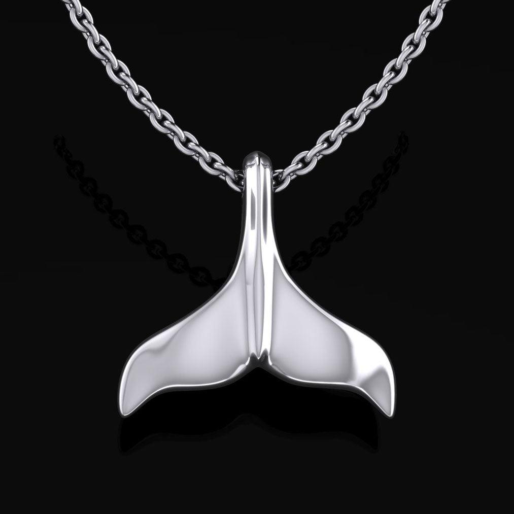 Whales tail Sterling Silver Pendant Chain and Earrings Box Set SET038 - Jewelry