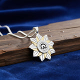 Alpha Omega Sterling Silver with 14K Gold Accent Pendant by Sibylle Grummes MPD1145