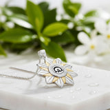 Alpha Omega Sterling Silver with 14K Gold Accent Pendant by Sibylle Grummes MPD1145