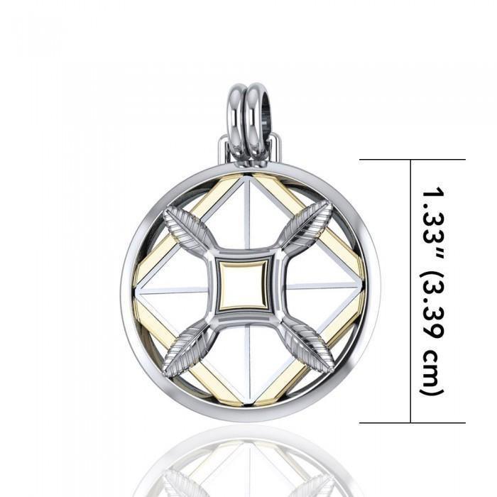 Protection and Growth Silver and Gold Accent Pendant MPD1241 - Jewelry