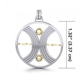 Balance sterling silver with 14k gold accents Pendant MPD1260 - Jewelry