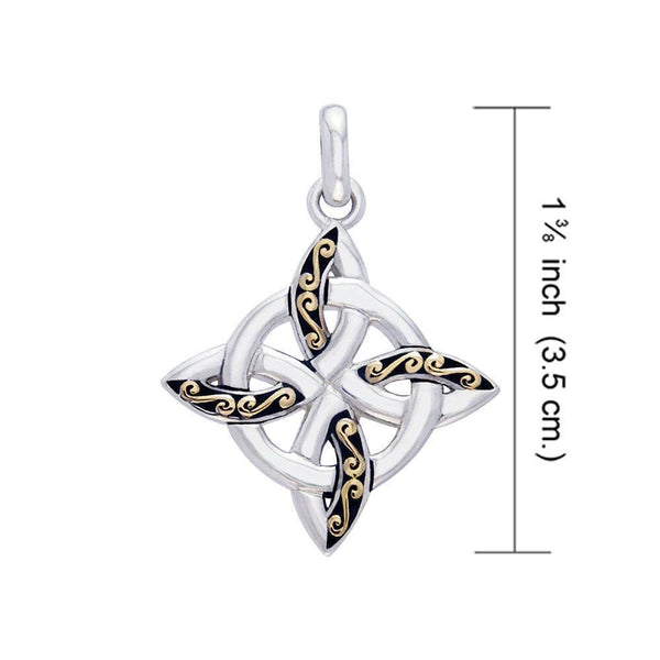 【Llife】  KNOT PENDANT Eternal Knot Necklace with Diamonds Sterling Silver 18&quot