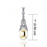 Danu Celtic Trinity Knot Silver and 14k Gold Accent Pendant MPD3008