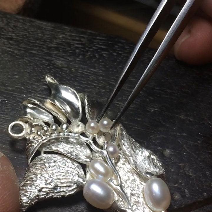 New Sea Pearls Silver and Gold Pendant MPD5030 - Jewelry